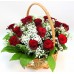 Корзина Розы на снегу